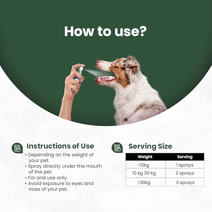 Vetonnix Hemp Seed Oil Oral Nutritional Spray for Dogs & Cats - 20ml