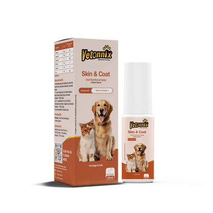 Vetonnix Skin & Coat Oral Nutritional Spray for Dogs & Cats - 20ml