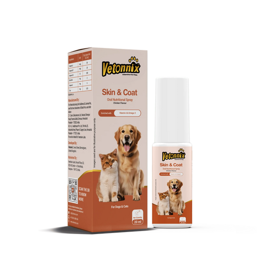 Vetonnix Skin & Coat Oral Nutritional Spray for Dogs & Cats - 20ml