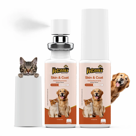 Vetonnix Skin & Coat Oral Nutritional Spray for Dogs & Cats - 20ml