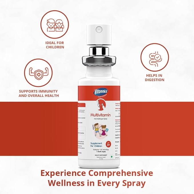 Vitonnix Multivitamin Sublingual Oral Spray : Ages 3+ (Kids)
