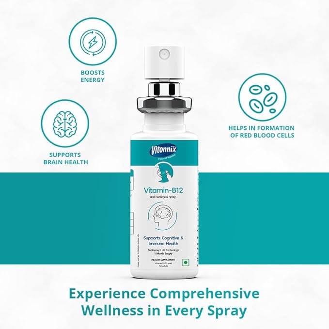 Vitonnix Vitamin B12 Sublingual Oral Spray for Men & Women