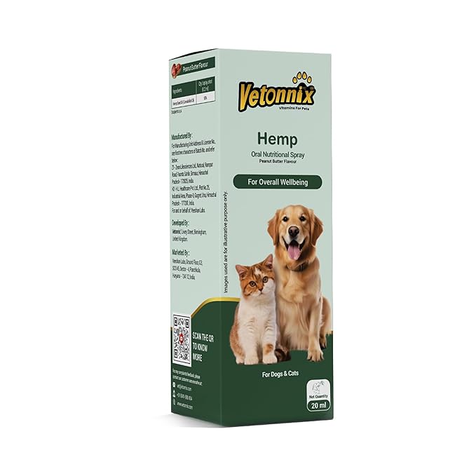 Vetonnix Hemp Seed Oil Oral Nutritional Spray for Dogs & Cats - 20ml