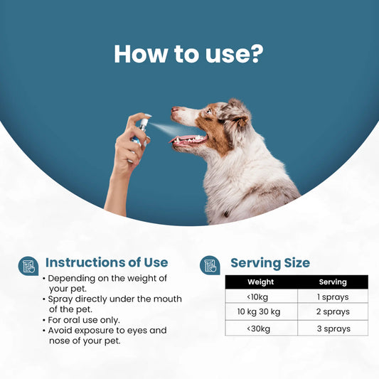 Vetonnix Bones & Joints Oral Nutritional Spray for Pets - 20ml