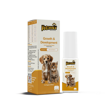 Vetonnix Growth & Development Oral Nutritional Spray for Puppies & Kittens - 20ml