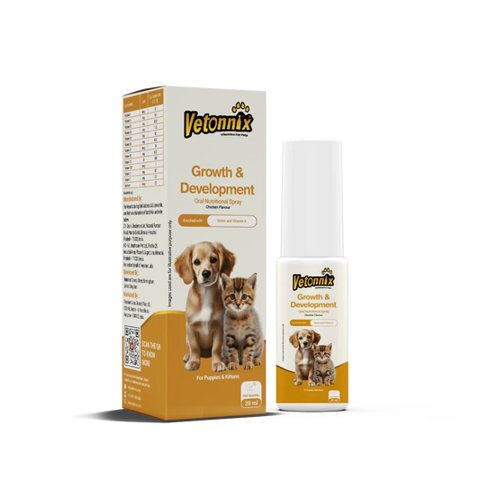 Vetonnix Growth & Development Oral Nutritional Spray for Puppies & Kittens - 20ml