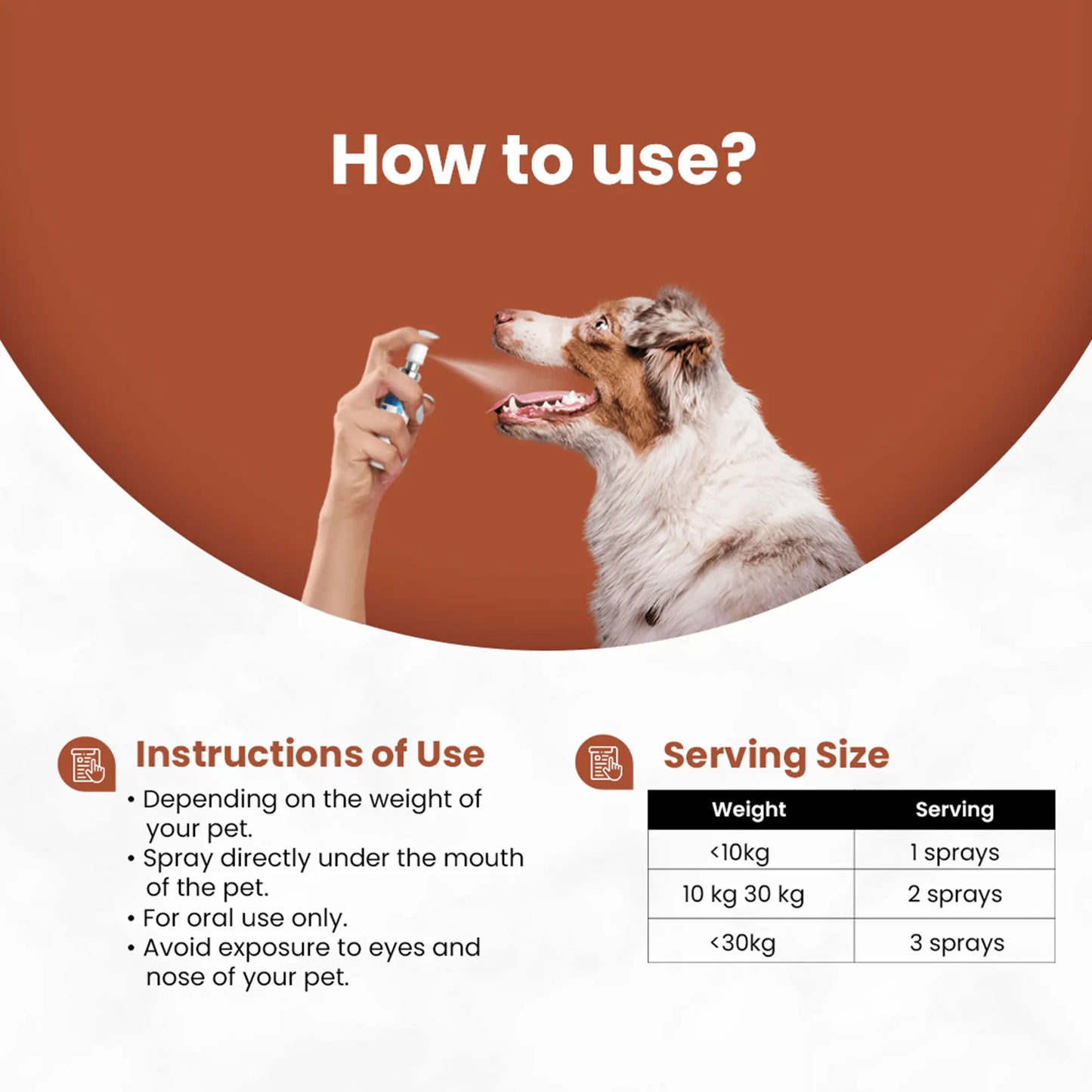 Vetonnix Skin & Coat Oral Nutritional Spray for Dogs & Cats - 20ml